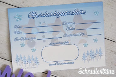 Geschenkgutschein "Mr. & Mrs. Snowman"